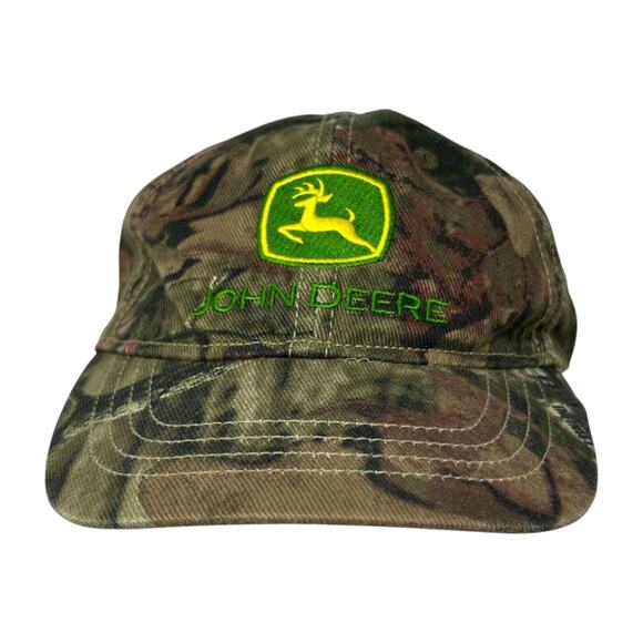 John Deere Toddler 2T/3T Green Camouflage Hat One Size Embroidered Logo Camo - Picture 4 of 16